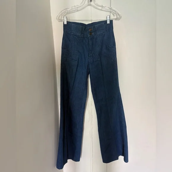 Vintage deadstock Texwood faded flare jeans 60s/70s - Picture 2 of 9